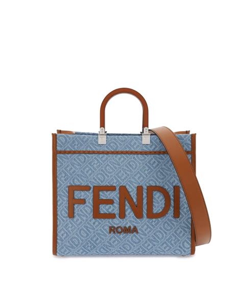 fendi denim tote bag